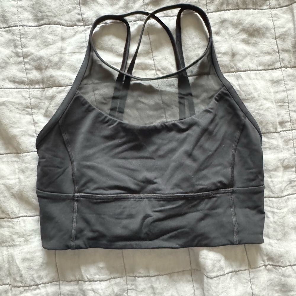 Lululemon Black Sports Bra with Mesh Detail